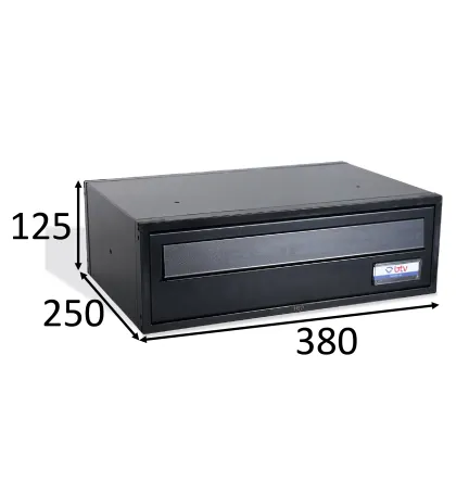 BUZON VIENA DOBLE ACCESO 380X250 NEGRO